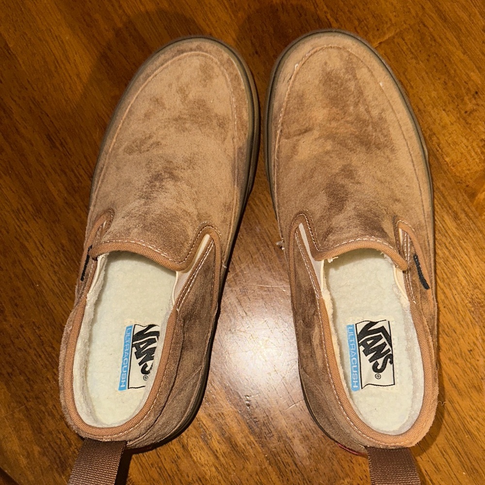 Vans Tan Suede Slip-On Loafers